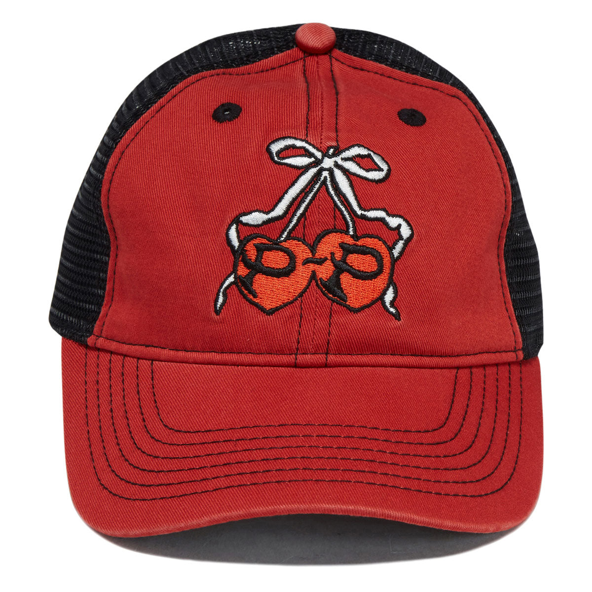 Passport Cherries Leagues Trucker Hat - Washed Red image 3