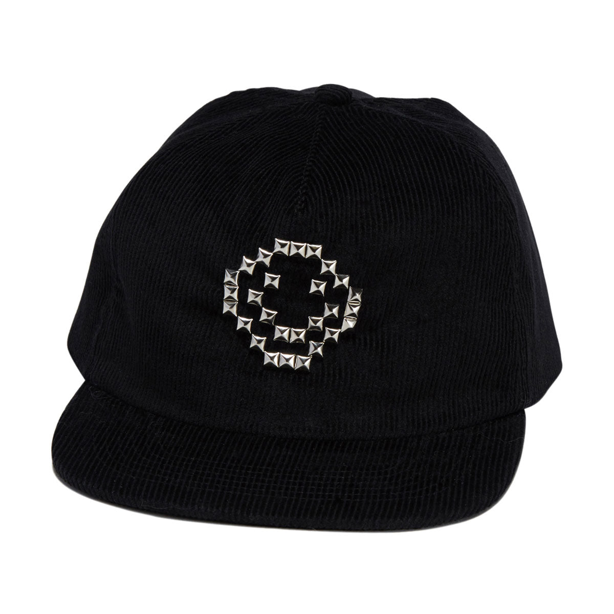 Loosey Smiley Studded Snapback Hat - Black image 1