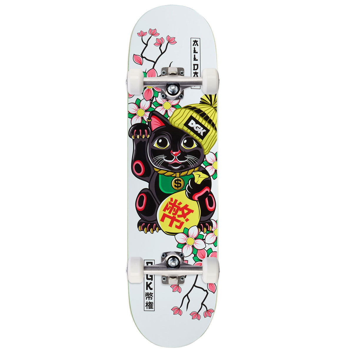 DGK Lucky Cat Skateboard Complete - White - 8.25