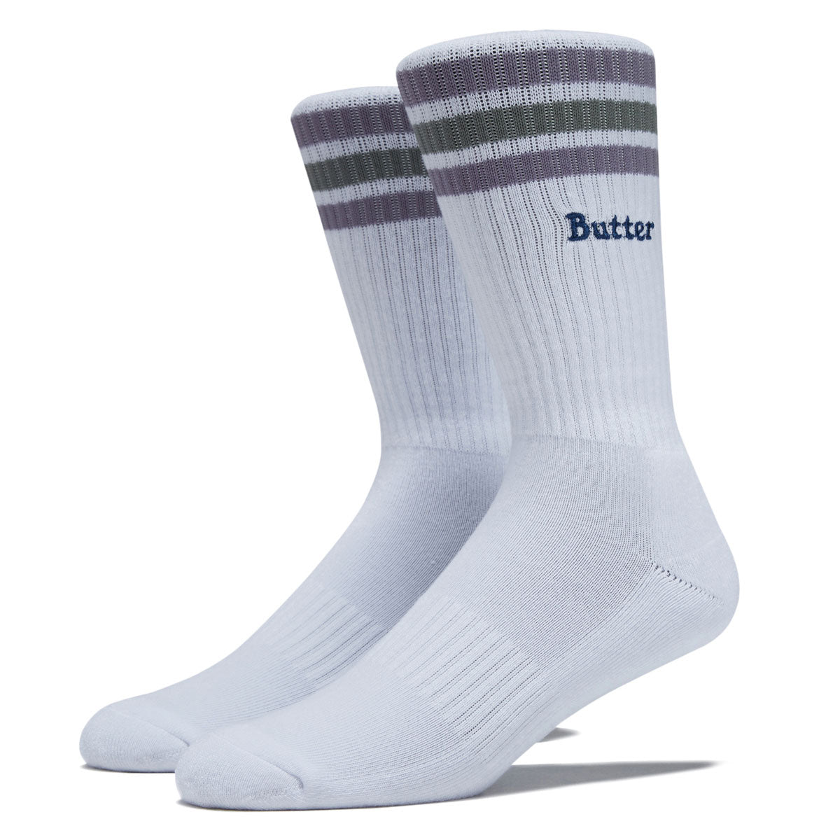 Butter Goods Stripe Socks - White image 1