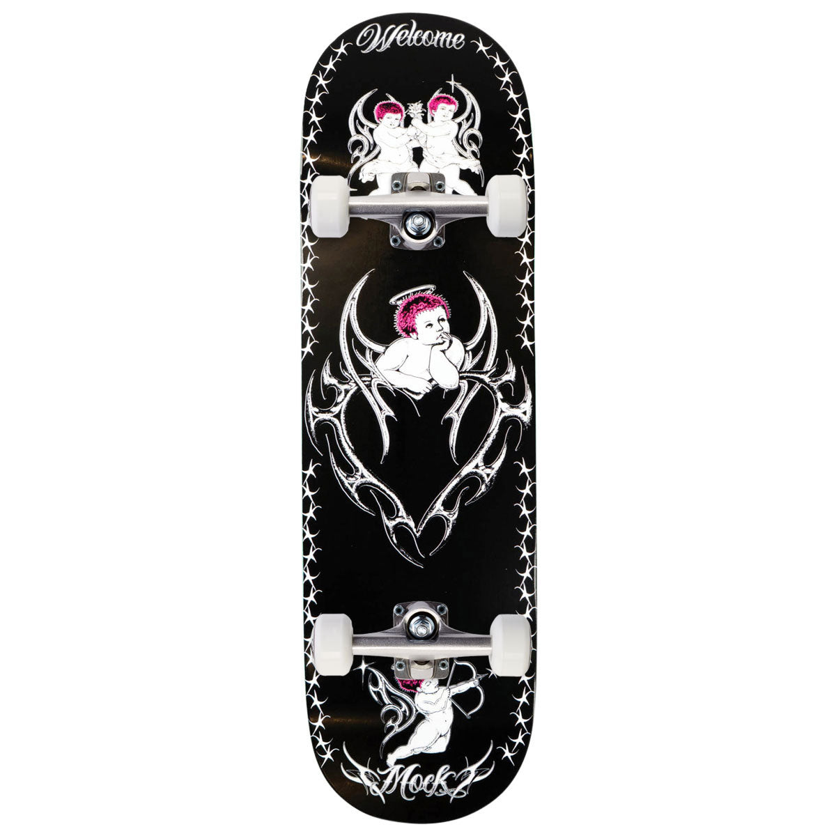 Welcome Cherubs Evan Mock On Island Skateboard Complete - Black/White - 8.38