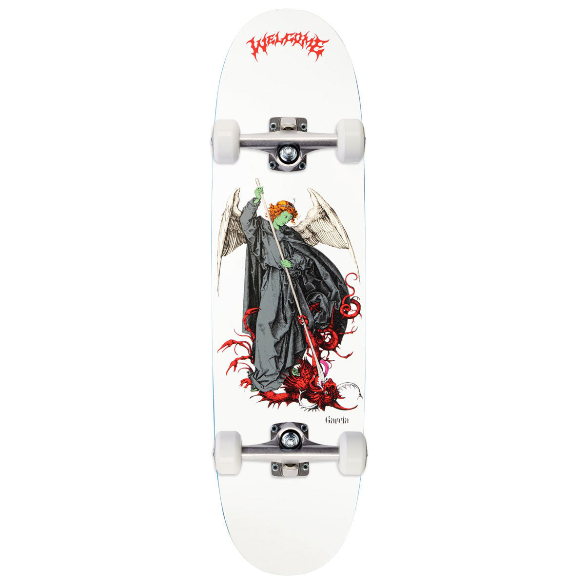 Welcome Spear Nick Garcia On Son Of Boline Skateboard Complete - White/Red - 8.80