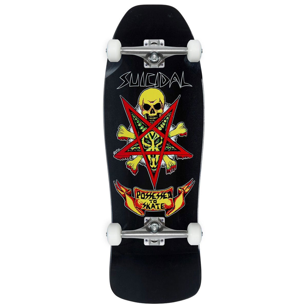 Dogtown x Suicidal Skates Possessed To Skate 80s Reissue Skateboard Complete - Black Gloss/Diamond Ice - 10.00