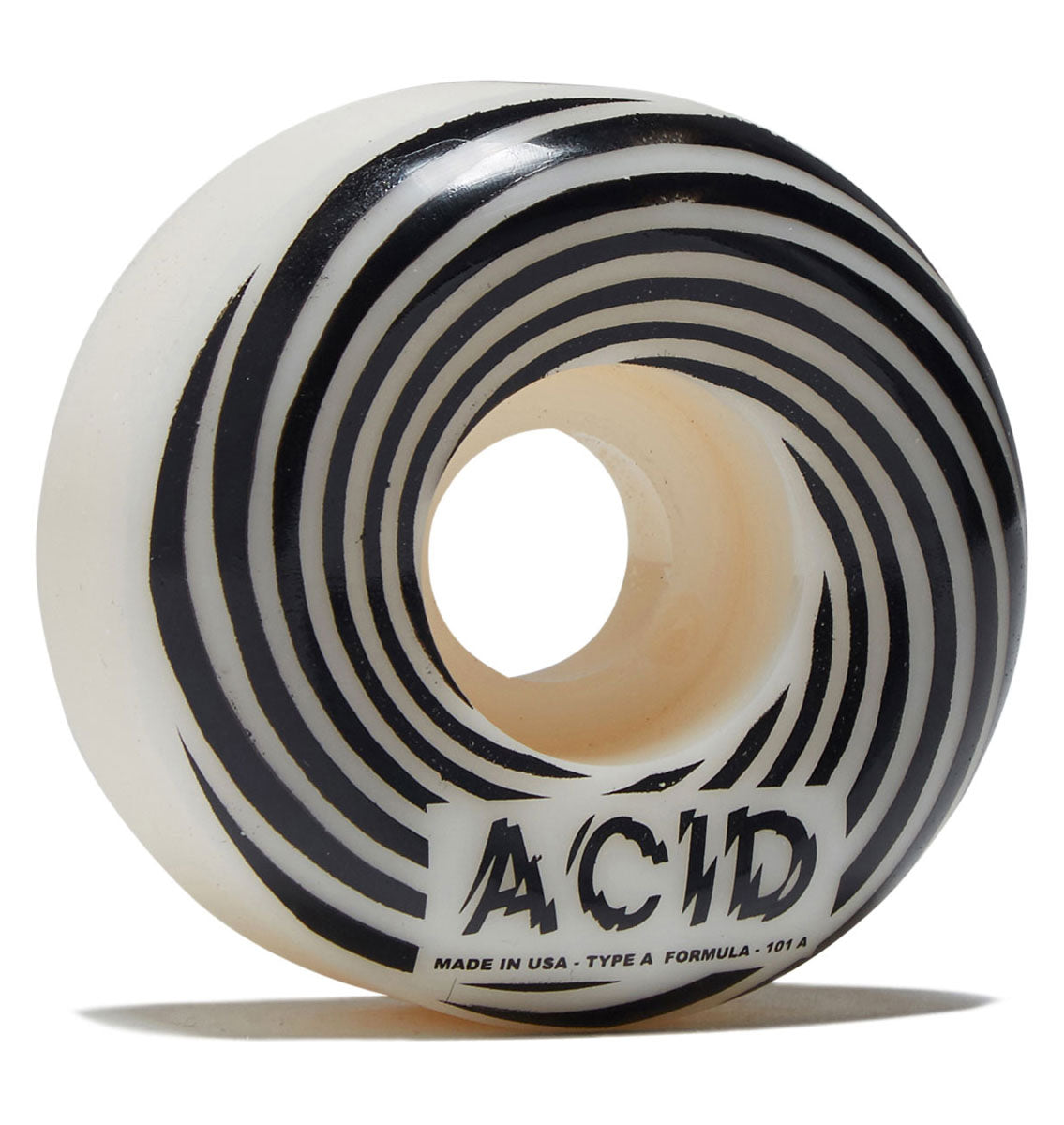 Acid Swirl Type A 101a Skateboard Wheels - White - 52mm image 1