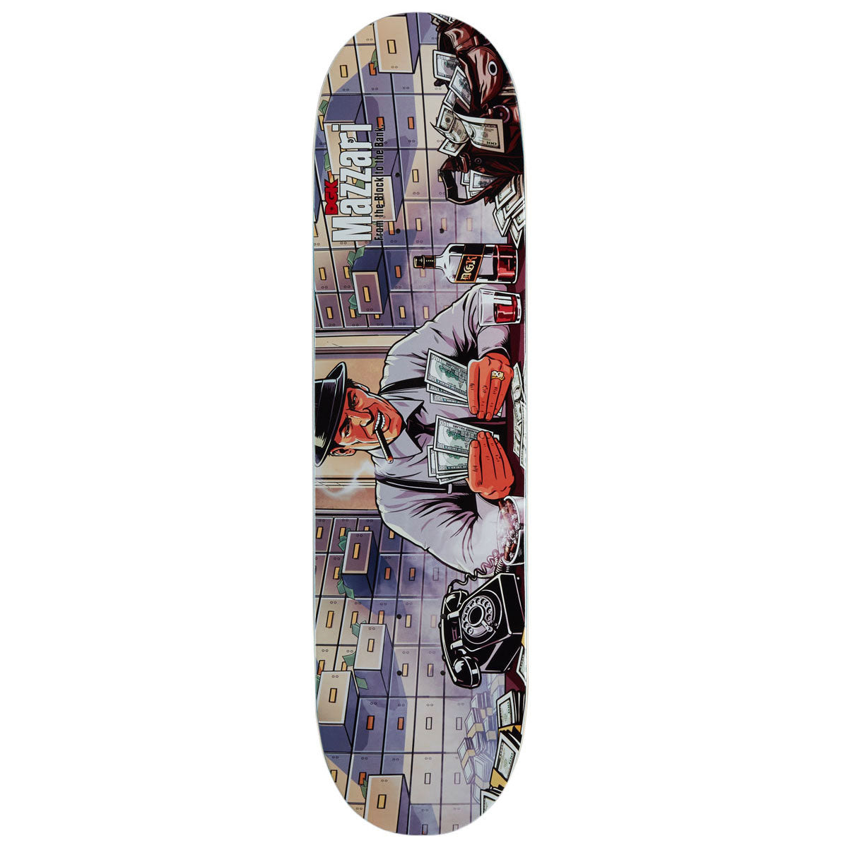 DGK Block To The Bank Mazzari Twin Tail Skateboard Deck - 8.06