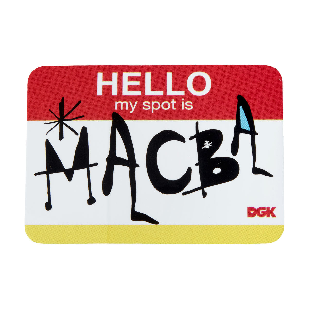 DGK My Spot Is MACBA Sticker image 1