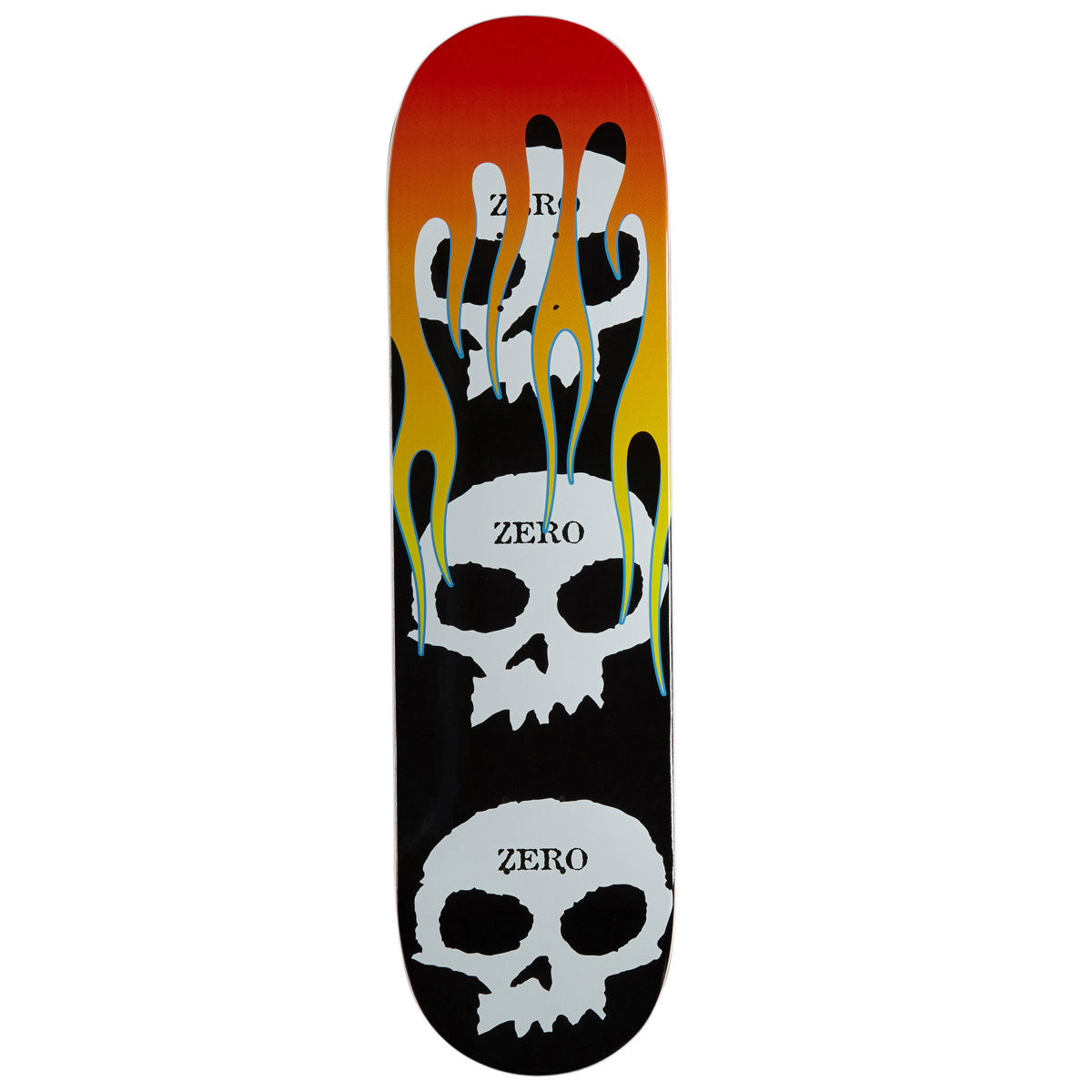 Zero 3 Skull Flames Skateboard Deck - 8.25