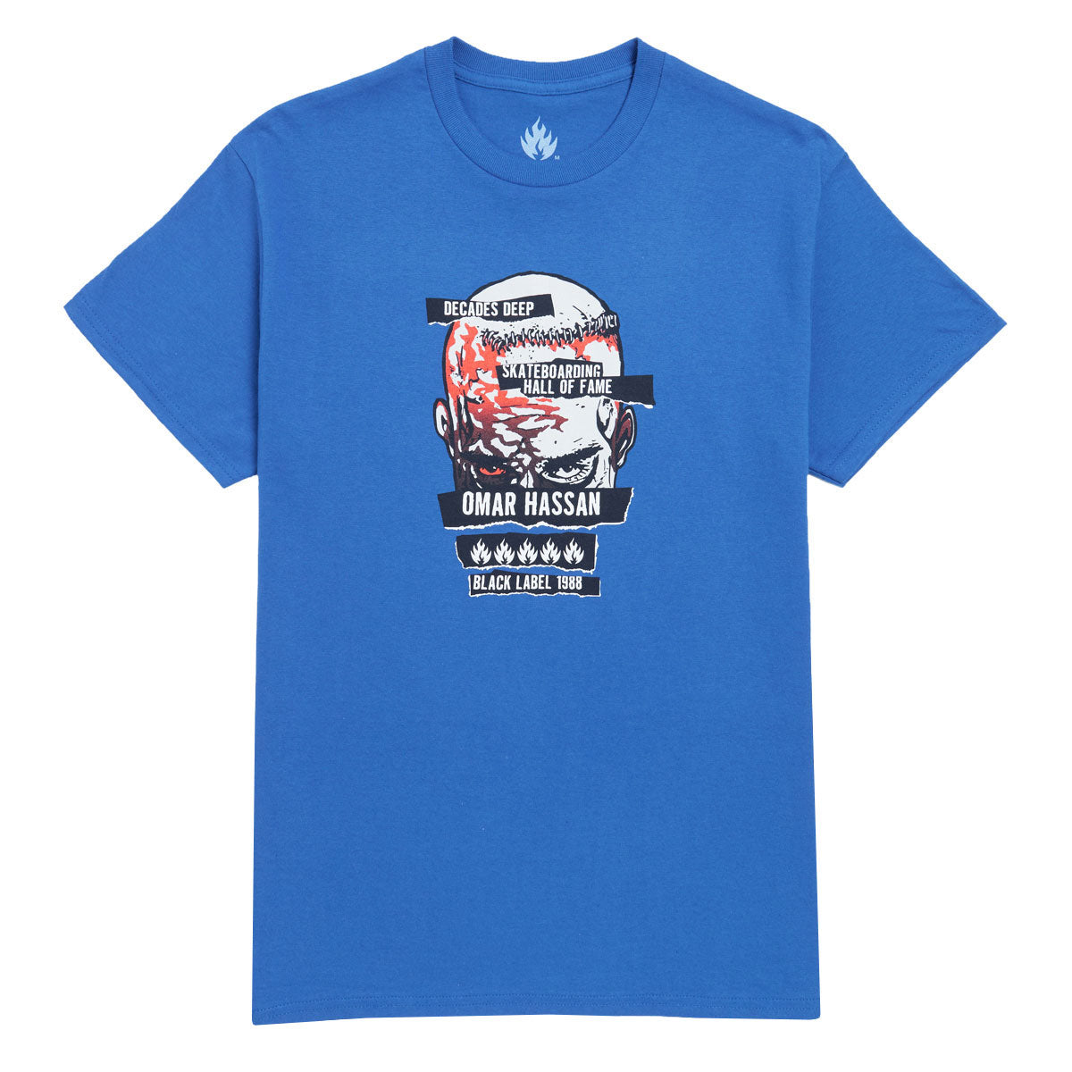 Black Label Omar Hassan Never Stop SHoF T-Shirt - Royal Blue image 1