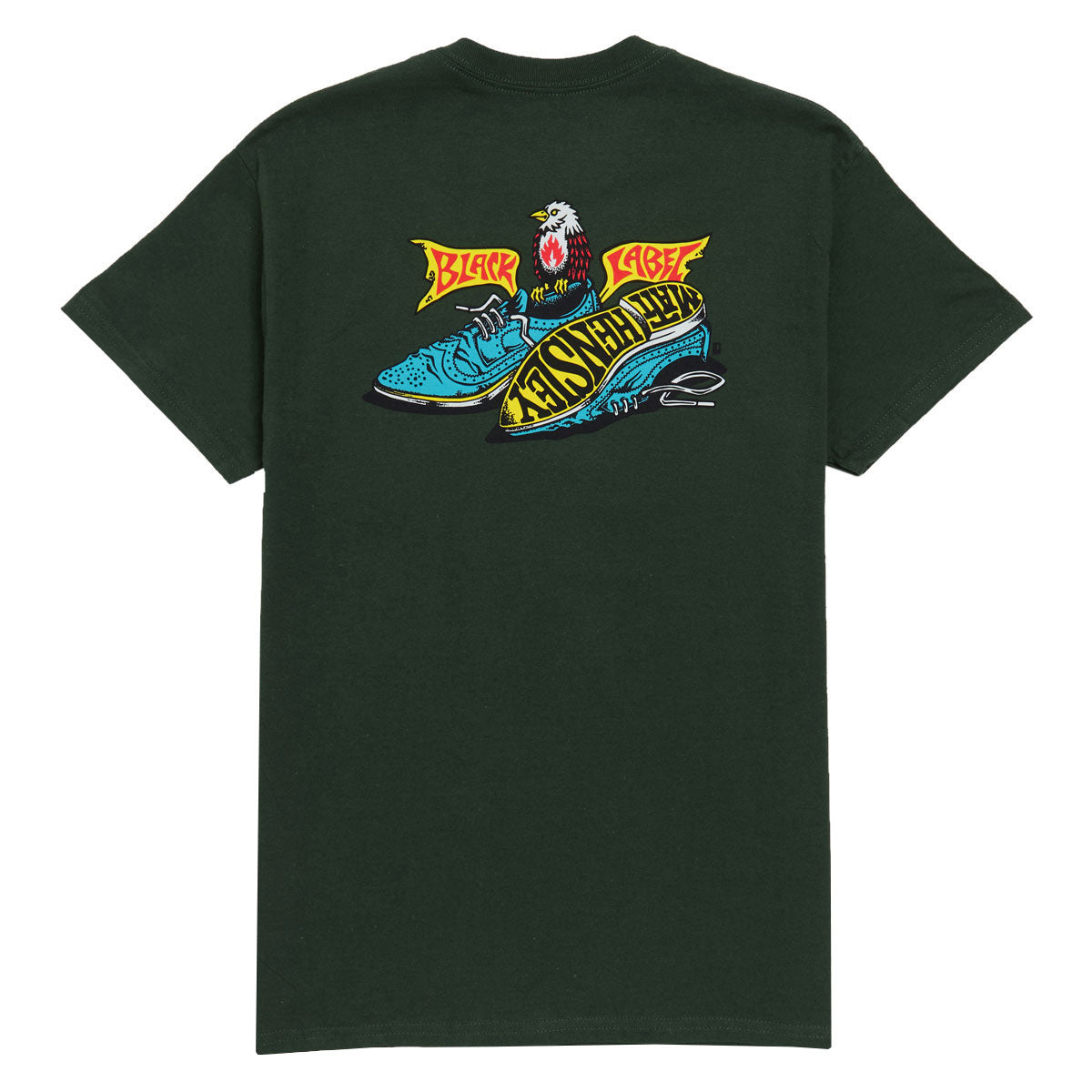 Black Label Matt Hensley Wingtips T-Shirt - Forest Green image 1