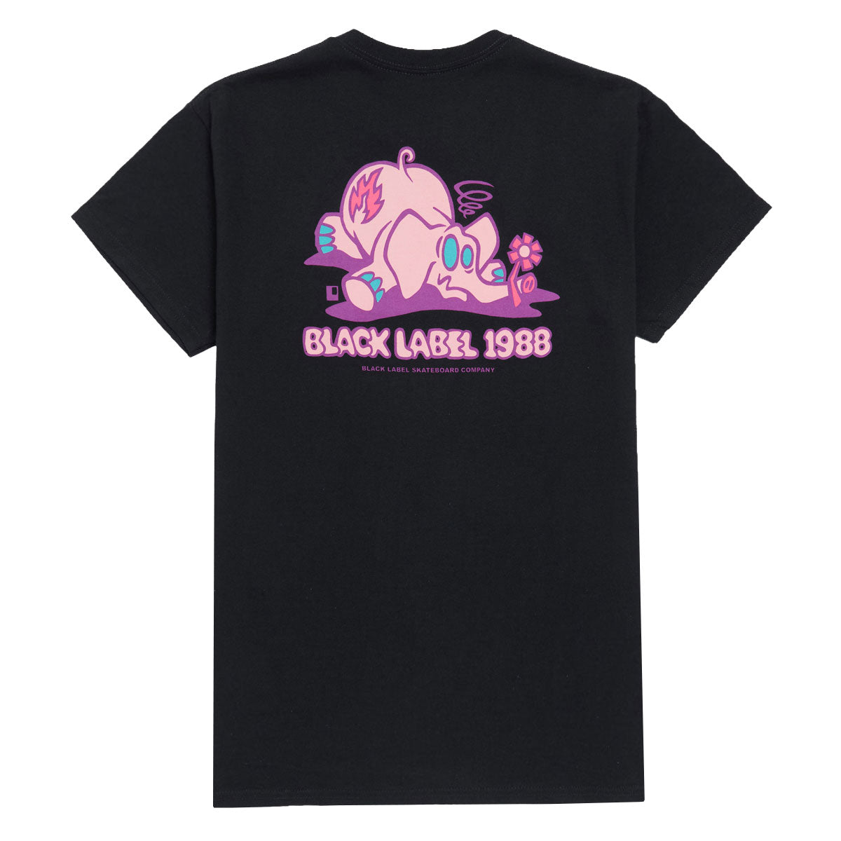 Black Label Pink Elephant T-Shirt - Black image 1