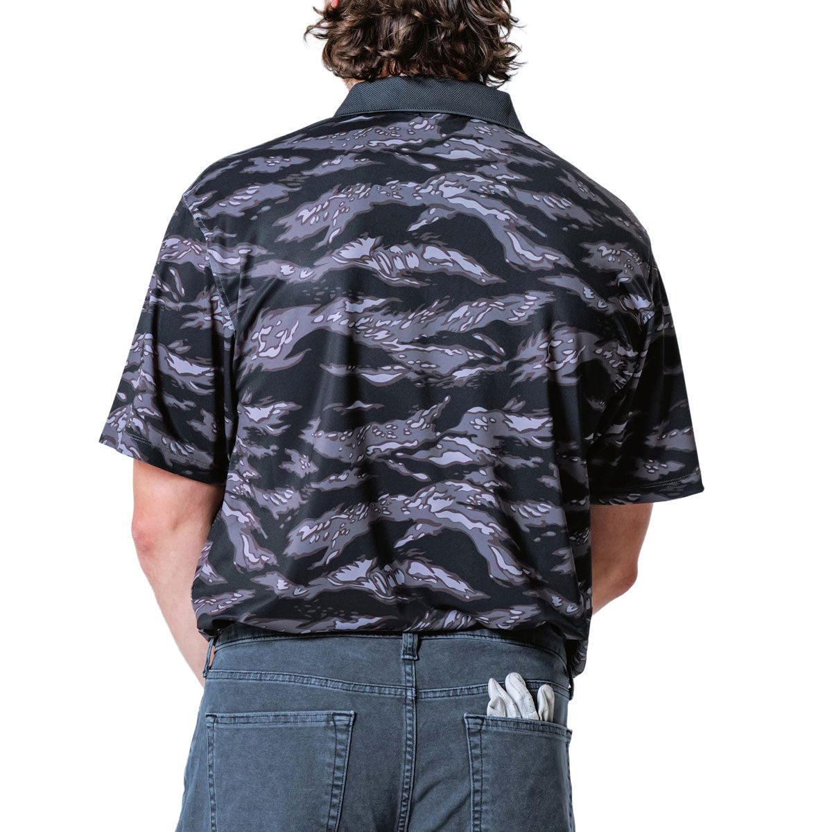Devereux x 805 Tiger Stripe Polo Shirt - Black Tiger image 3