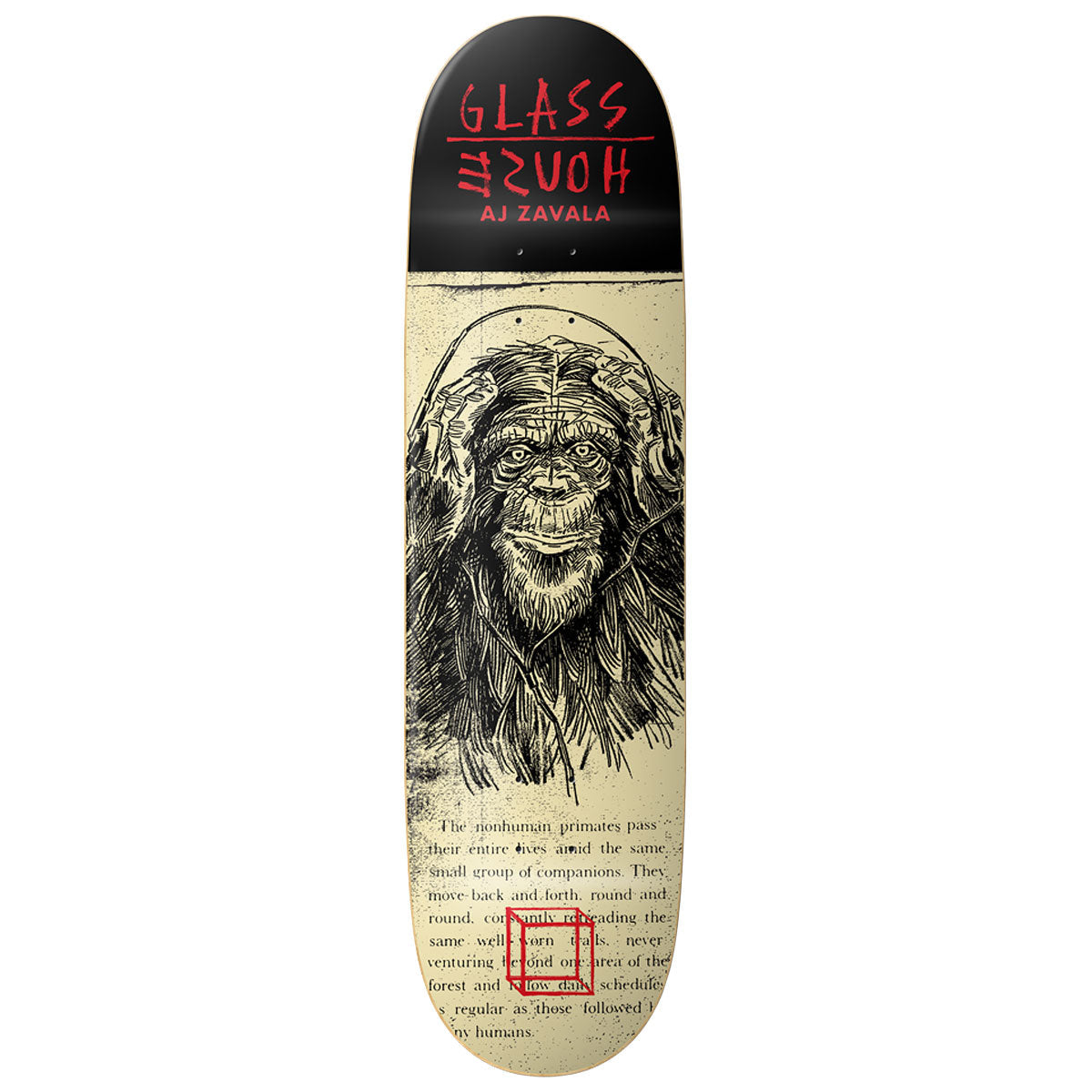 Glass House AJ Lavala Hear No Evil Skateboard Deck - 8.50