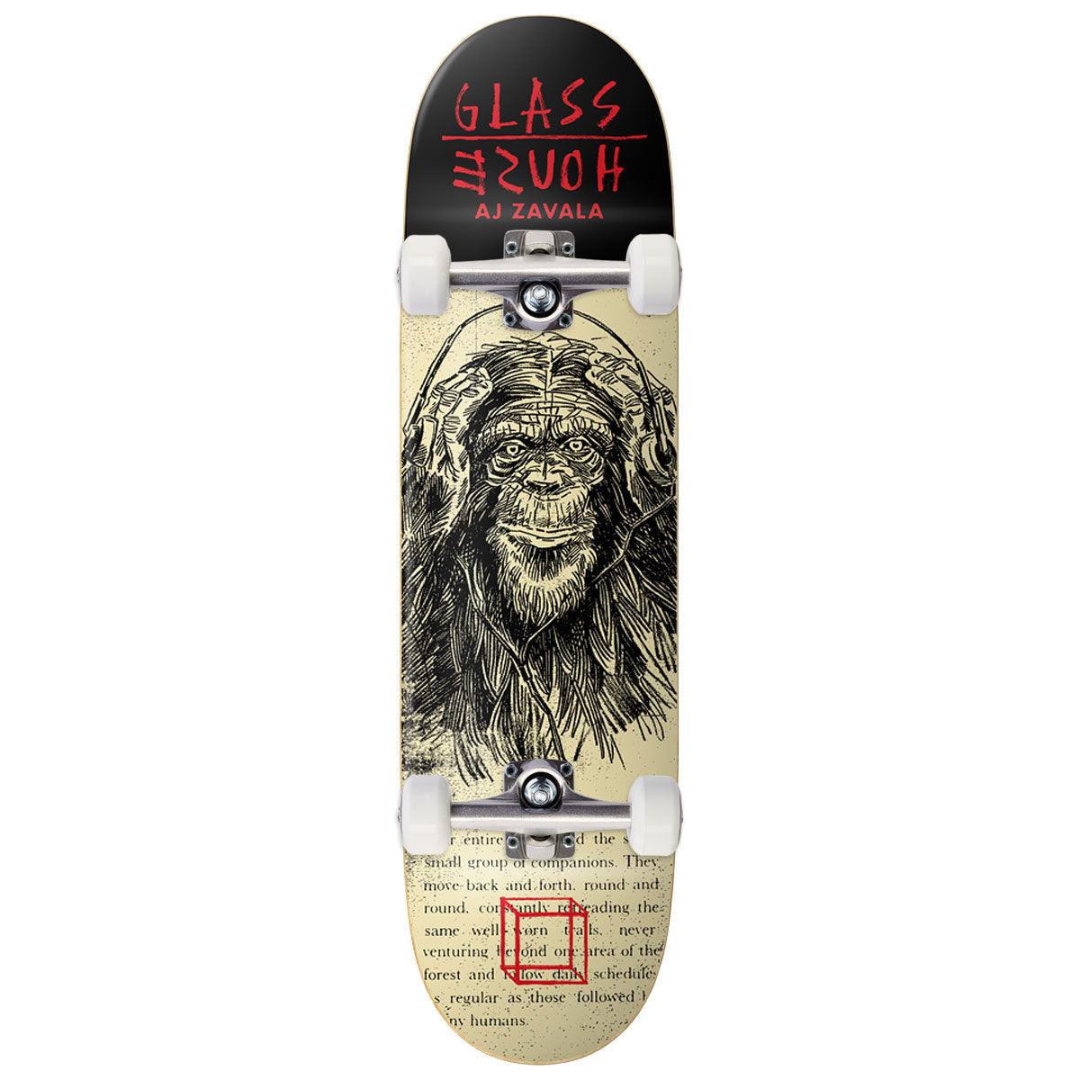 Glass House AJ Lavala Hear No Evil Skateboard Complete - 8.50