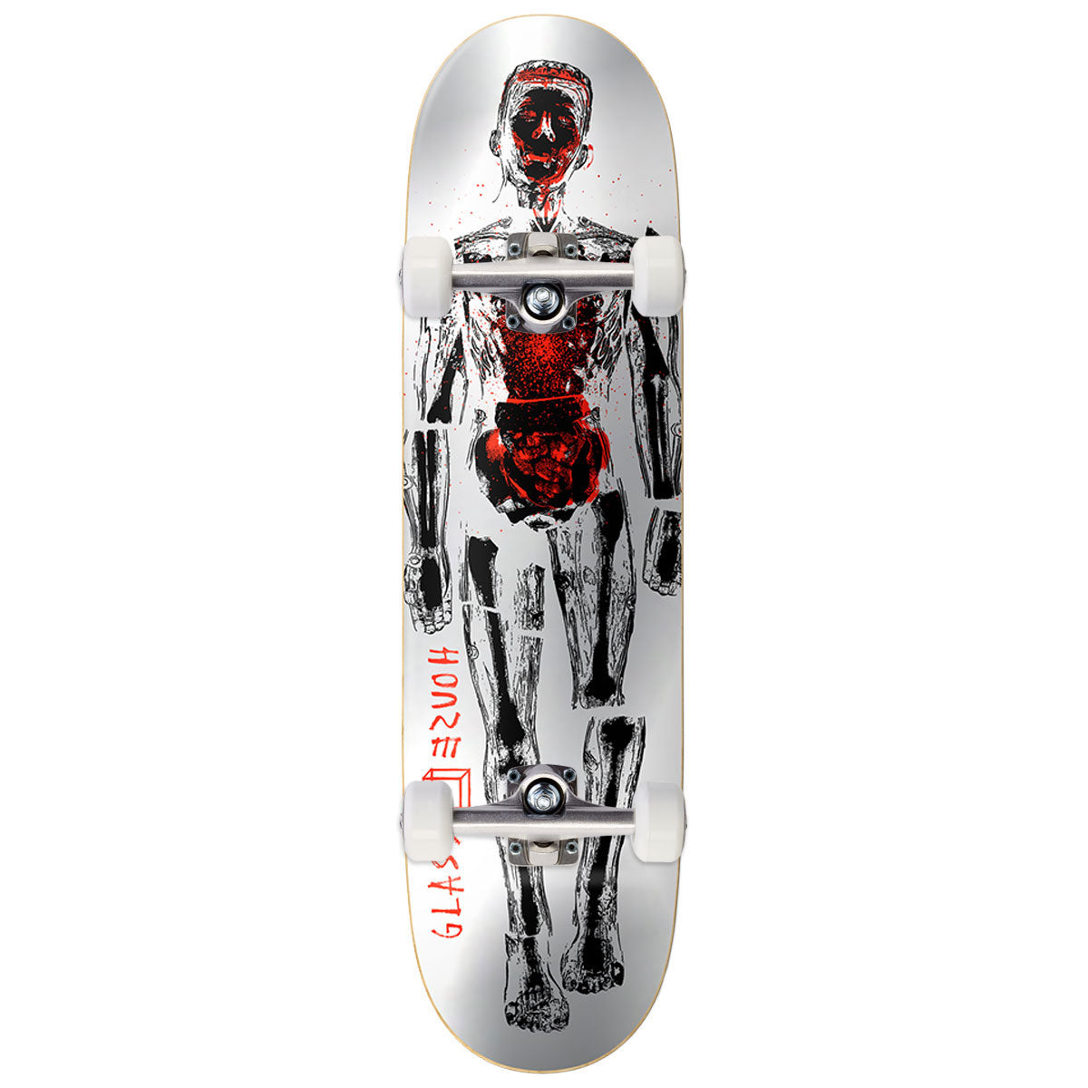 Glass House Glass Man Skateboard Complete - Silver Foil - 8.375