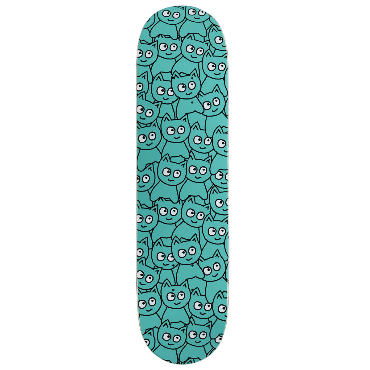 Meow Sticker Pile Skateboard Deck - Teal - 8.00
