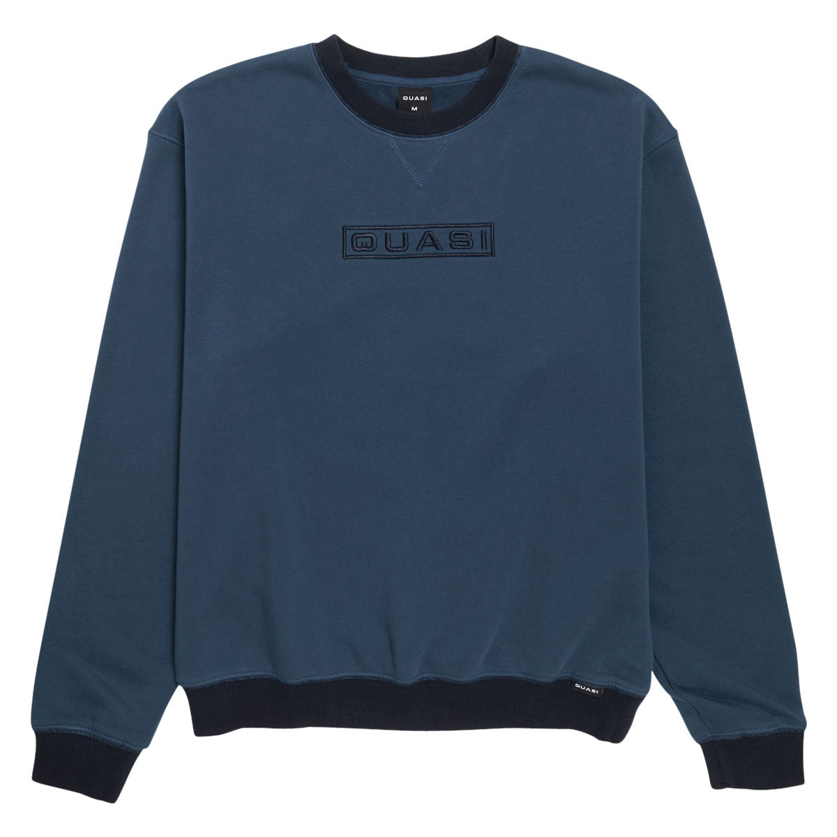 Quasi Euro Washed Crew Sweatshirt - Navy image 1