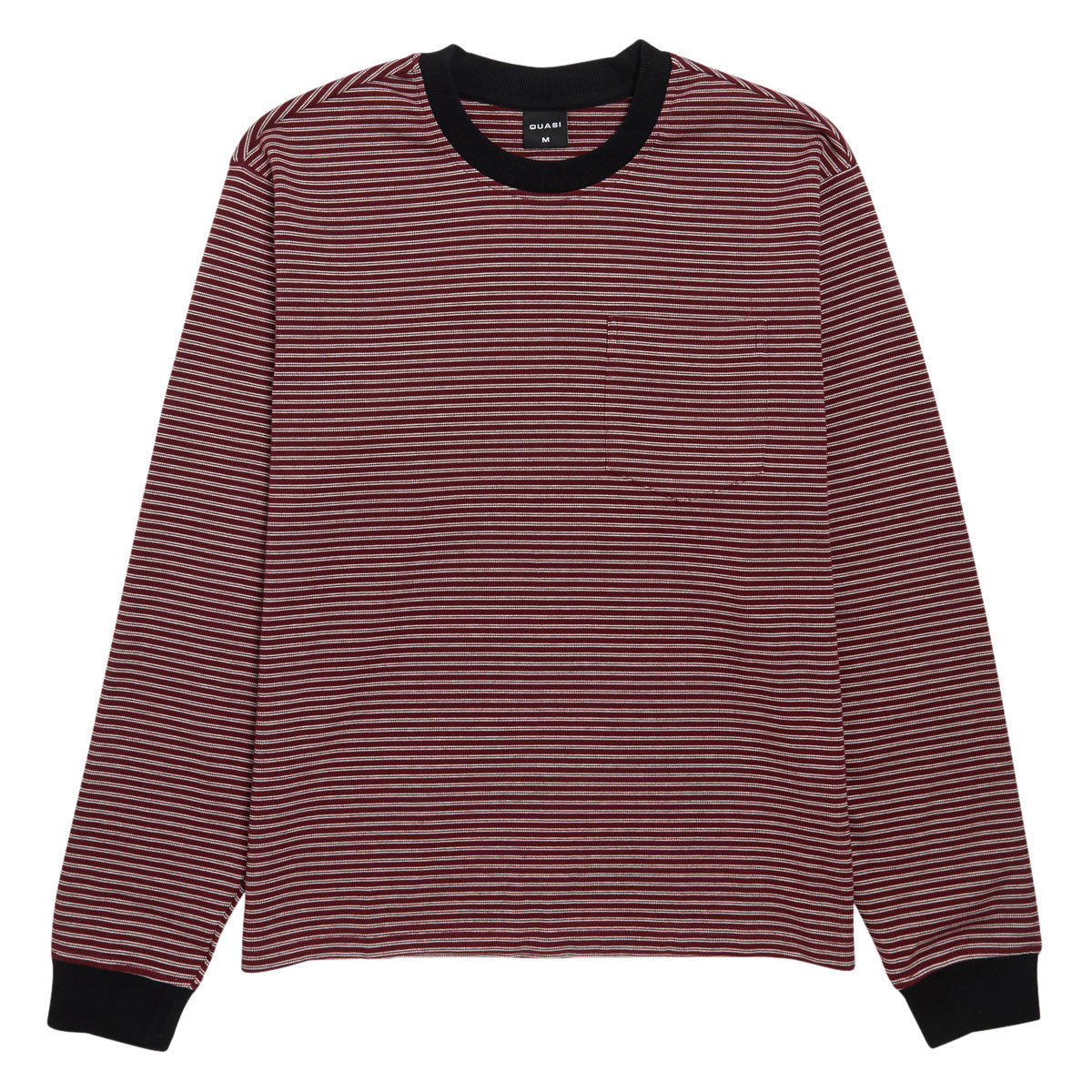 Quasi Linescreen Long Sleeve Pocket T-Shirt - Wine image 1