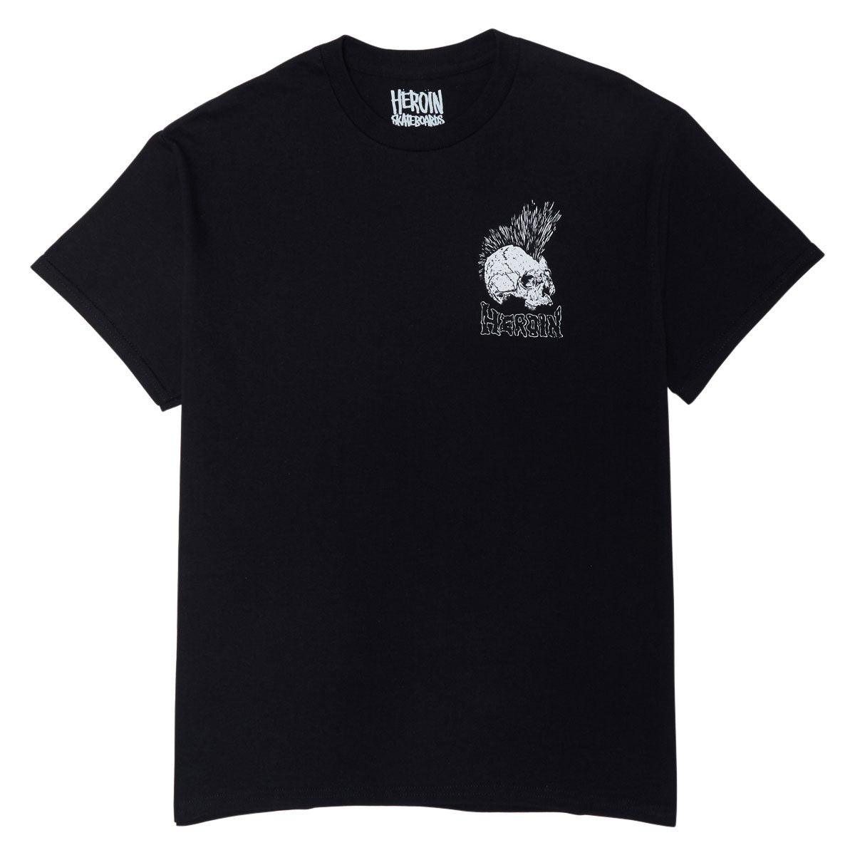 Heroin Punk Skull T-Shirt - Black image 2
