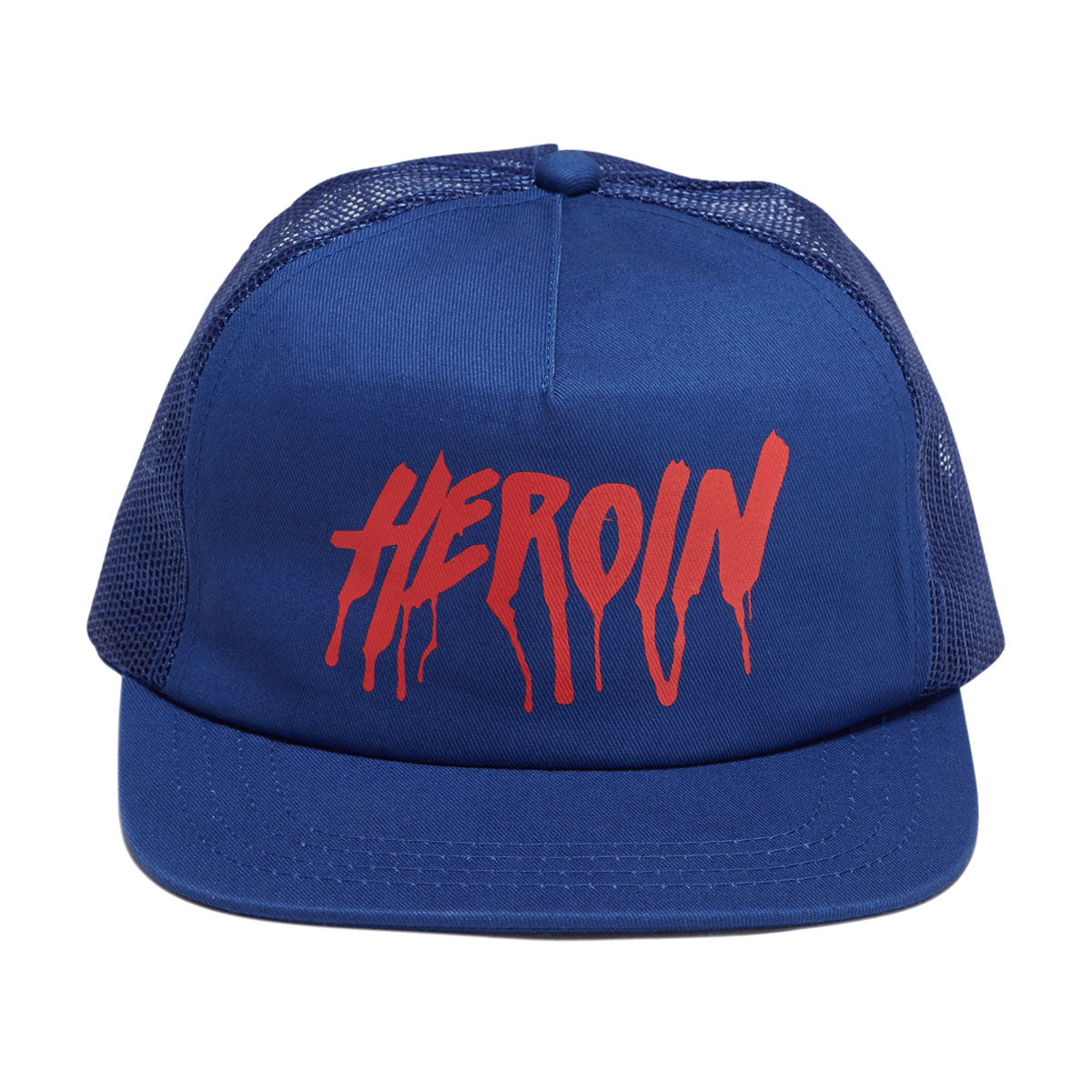 Heroin Drip Trucker Snapback Hat - Royal Blue image 3