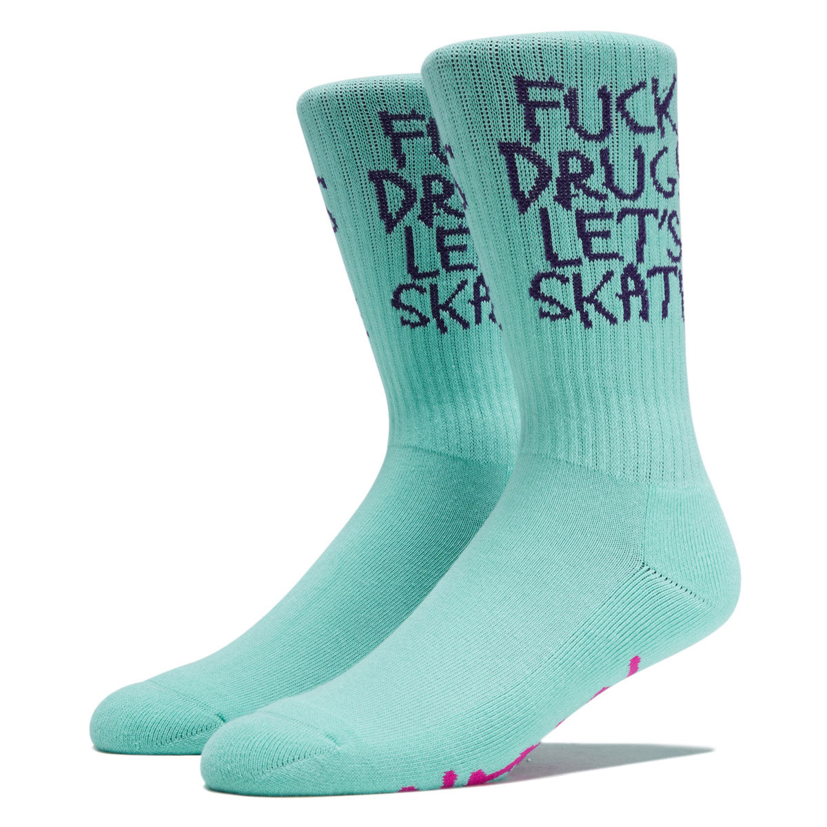 Heroin Fuck Drugs Socks - Green image 1