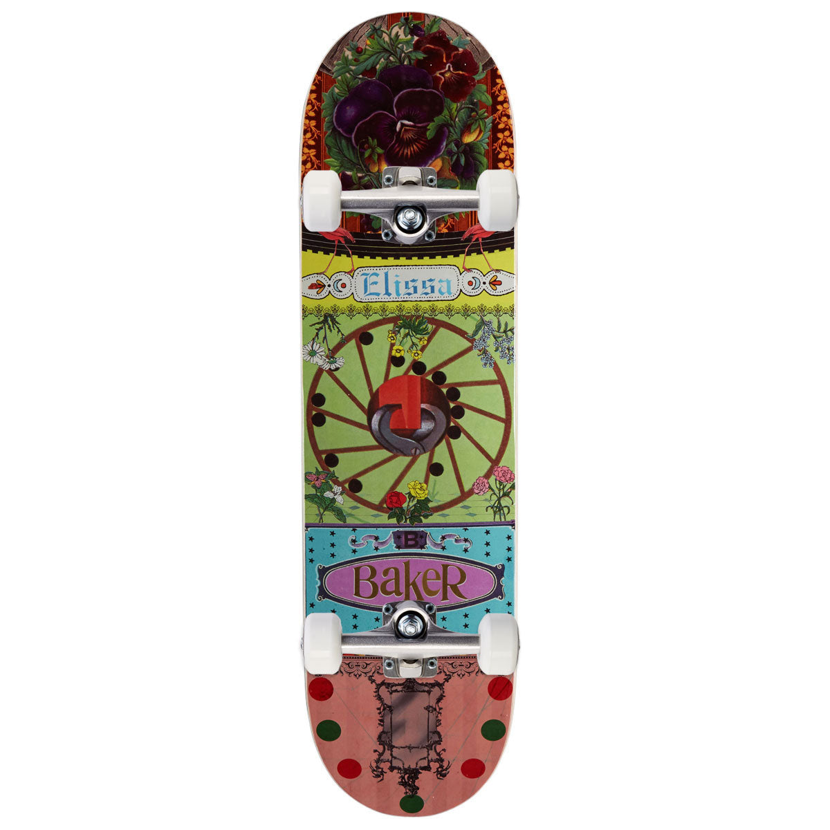 Baker Elissa Steamer Ephemera Skateboard Complete - 8.25