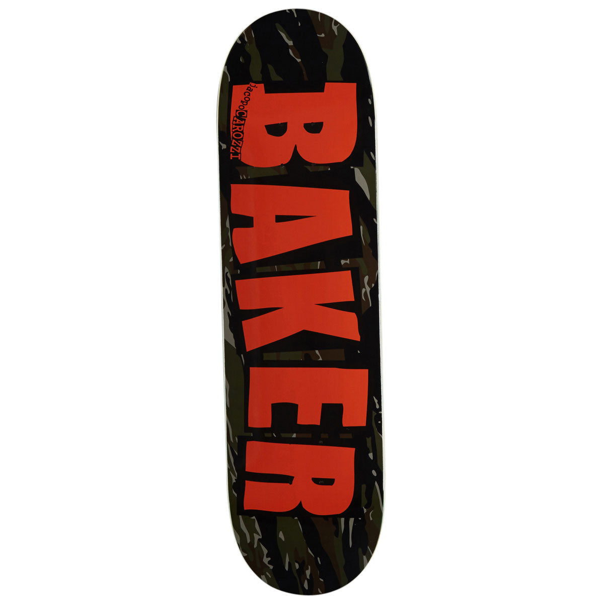 Baker Jacopo Carozzi Brand Logo Twin Skateboard Deck - Tiger Stripe Camo - 8.38