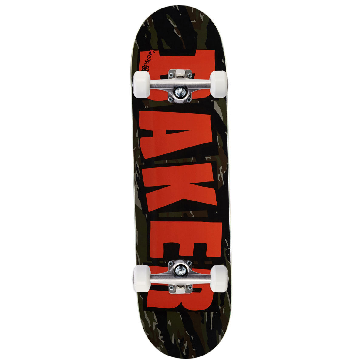Baker Jacopo Carozzi Brand Logo Twin Skateboard Complete - Tiger Stripe Camo - 8.38