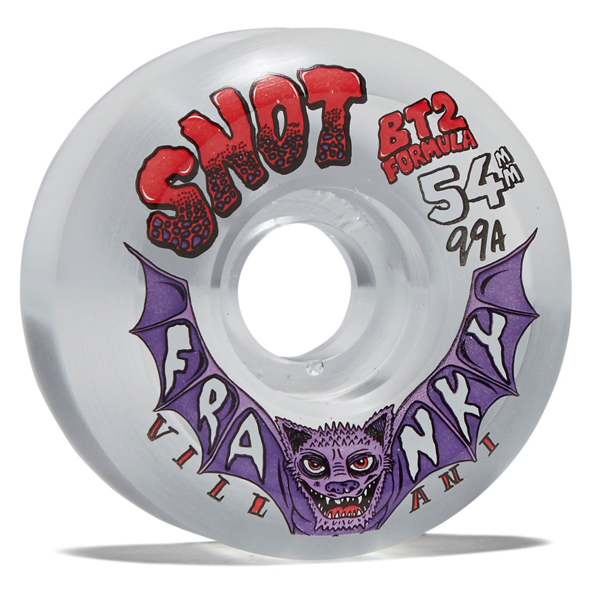 Snot Franky Villani Conical 99a Skateboard Wheels - Clear - 54mm image 1