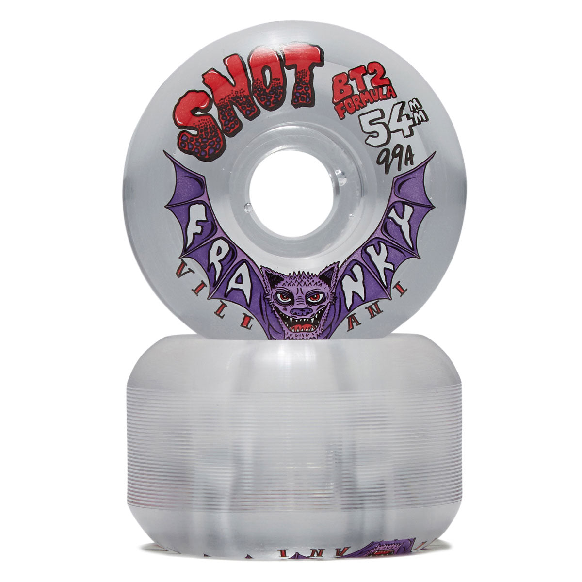 Snot Franky Villani Conical 99a Skateboard Wheels - Clear - 54mm image 2