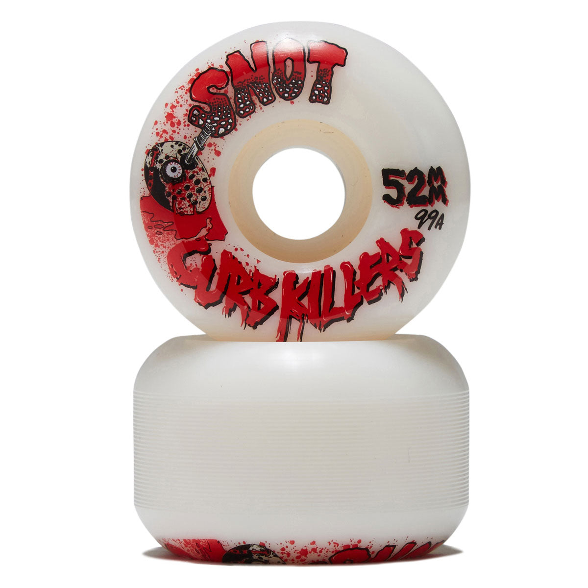 Snot Curb Killer Conical 99a Skateboard Wheels - White - 52mm image 2