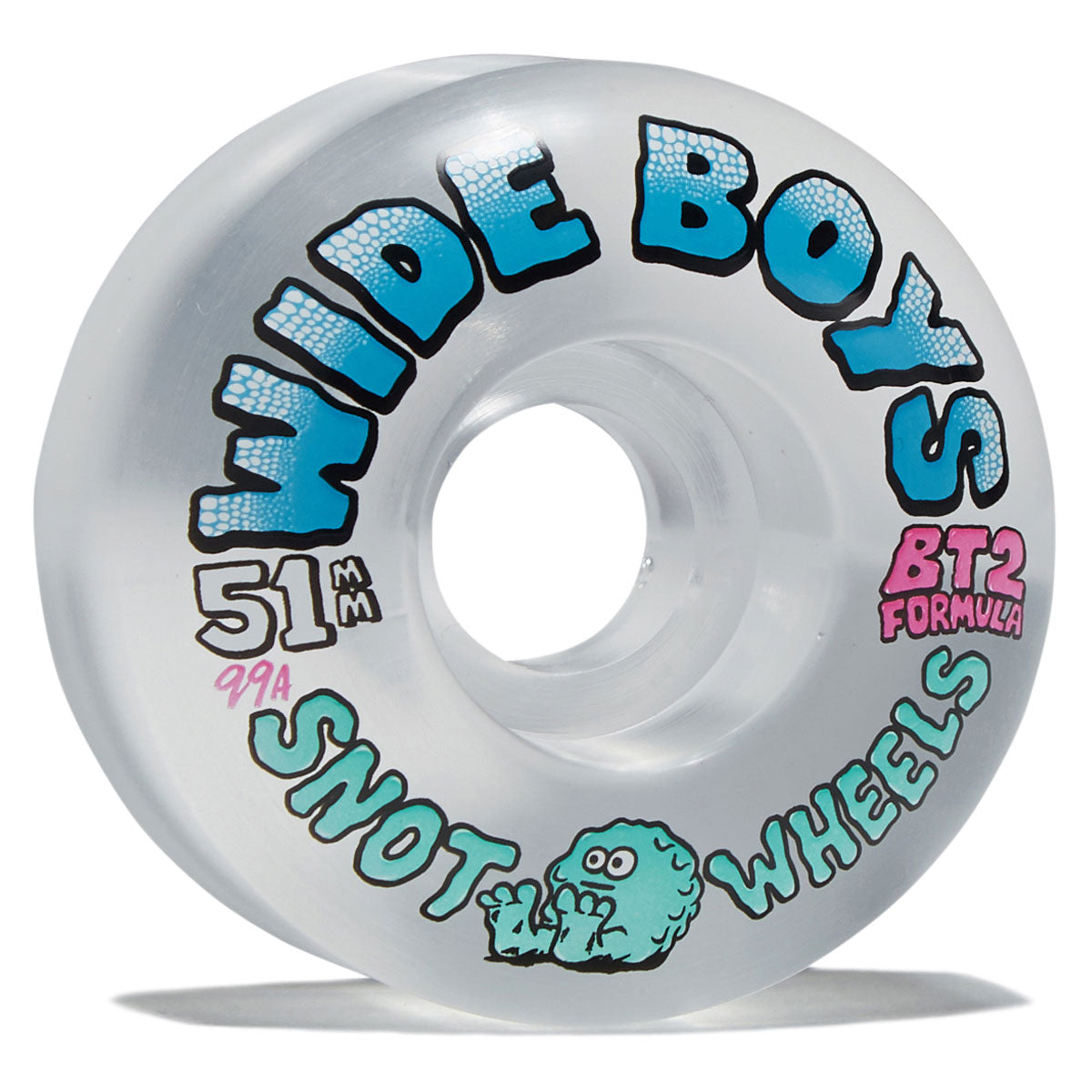 Snot Wide Boys 99a Skateboard Wheels - Clear/Blue - 51mm image 1