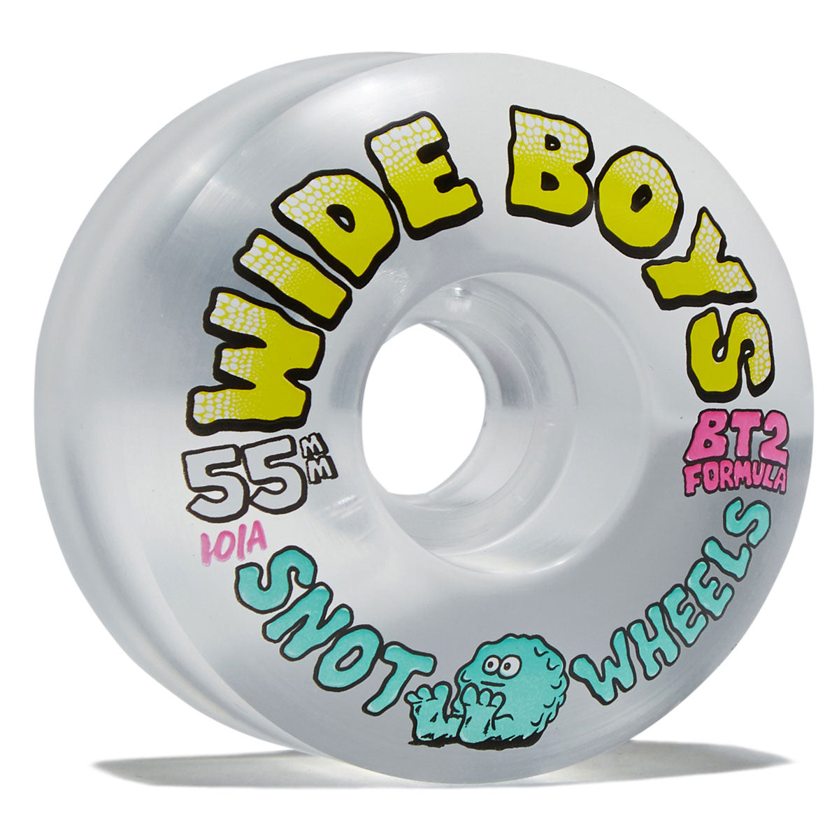 Snot Wide Boys 101a Skateboard Wheels - Clear/Yellow - 55mm image 1
