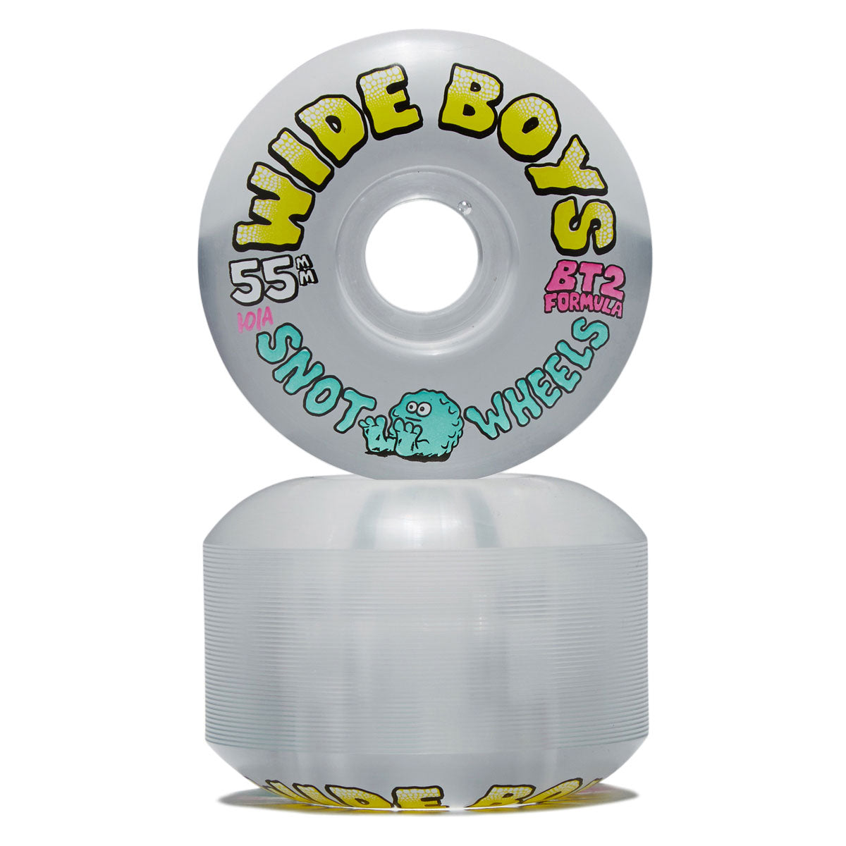 Snot Wide Boys 101a Skateboard Wheels - Clear/Yellow - 55mm image 2