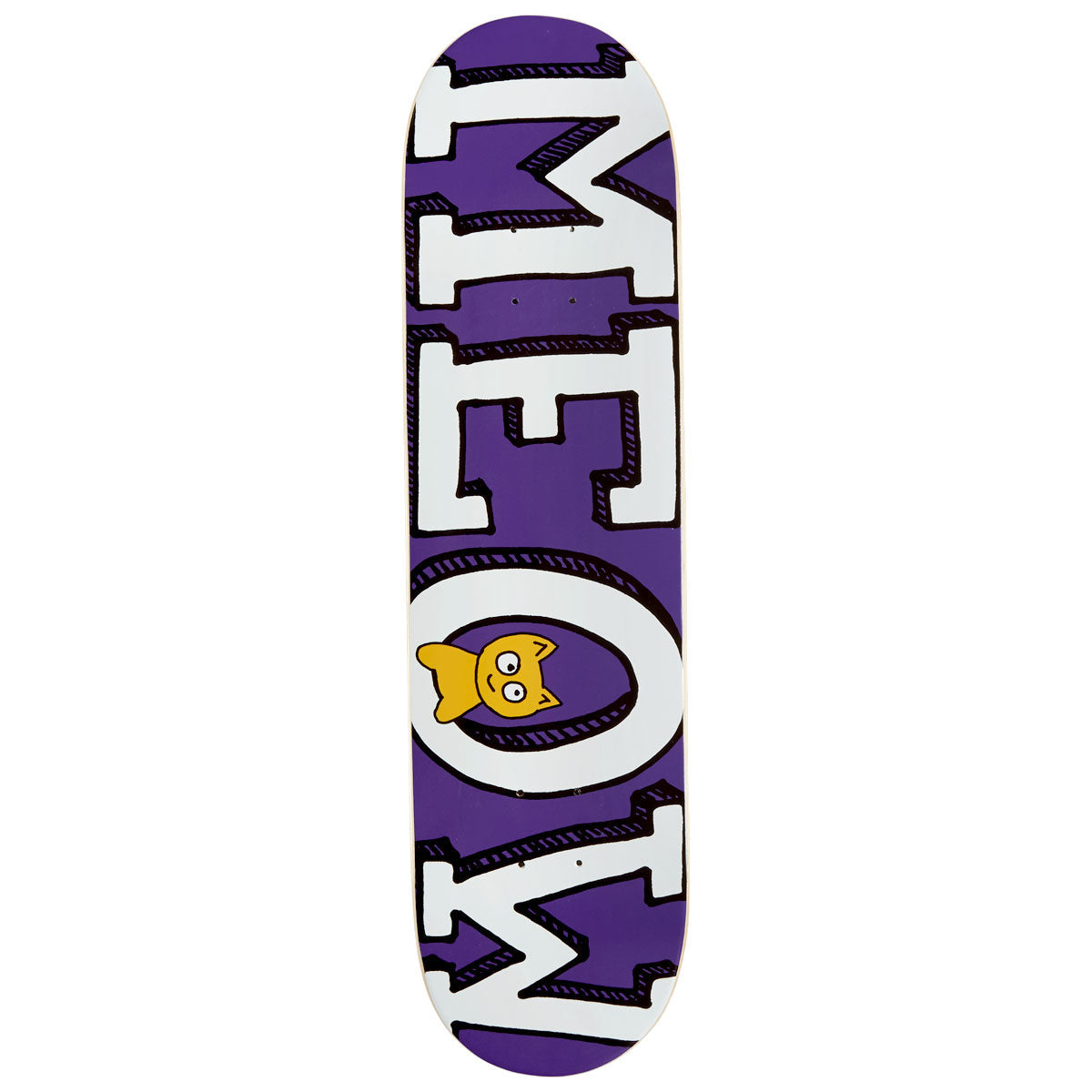 Meow Logo Skateboard Deck - Purple - 8.00