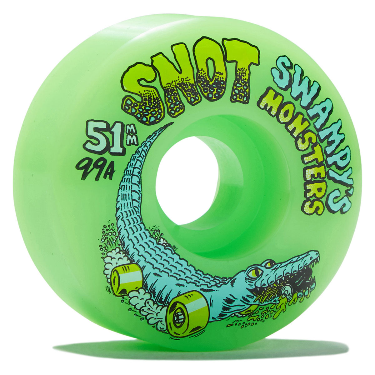 Snot Swampy's Monsters 99a Skateboard Wheels - Neon Green - 51mm image 1