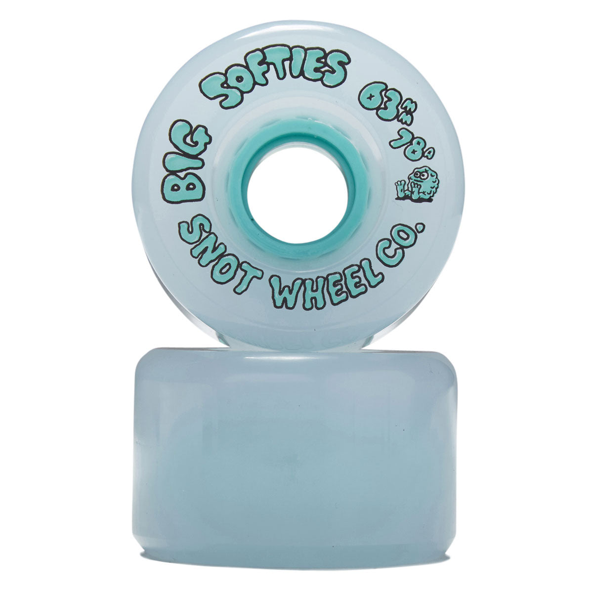 Snot Big Softies 78a Skateboard Wheels - Teal - 63mm image 2