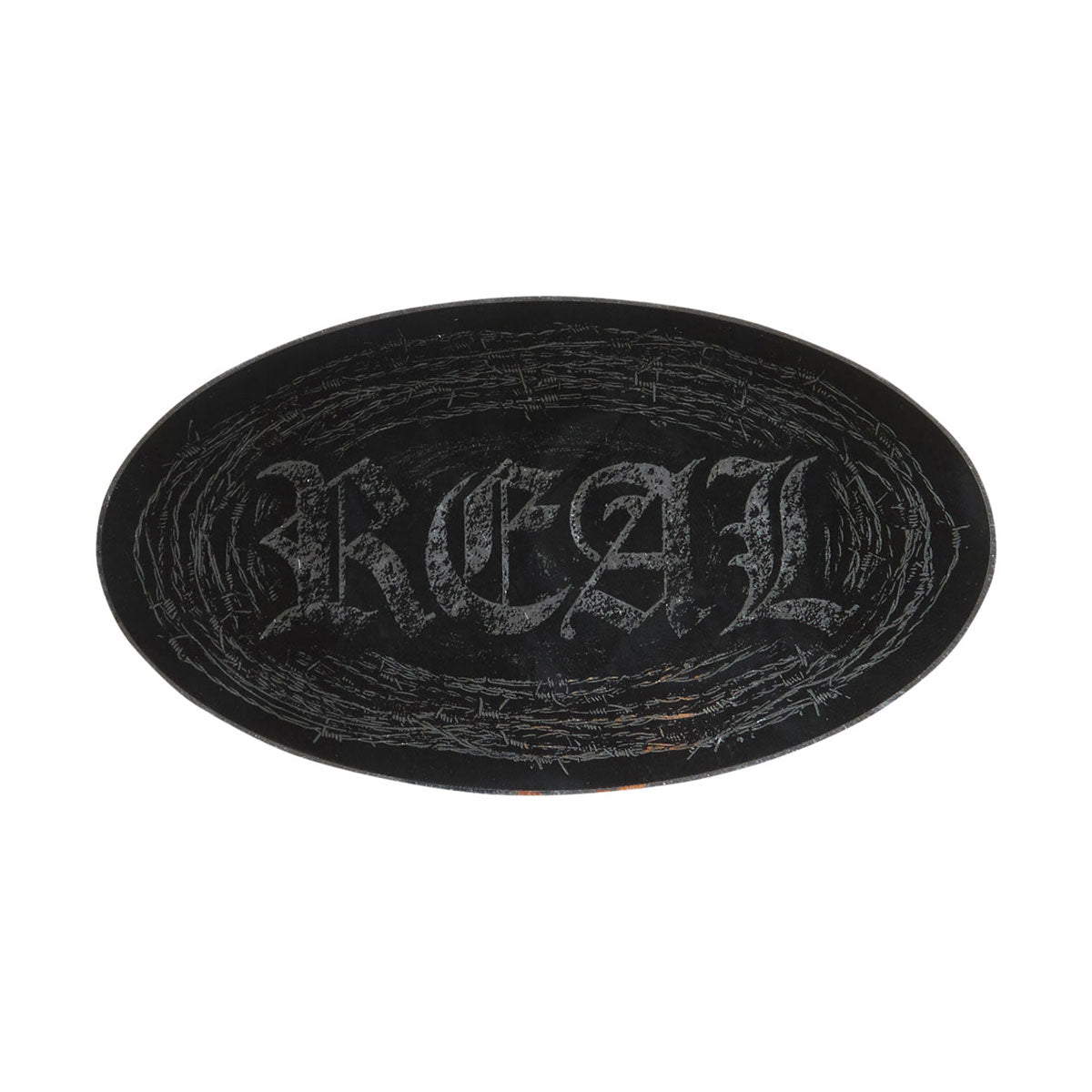 Real Barbed Oval Sticker - Black image 1