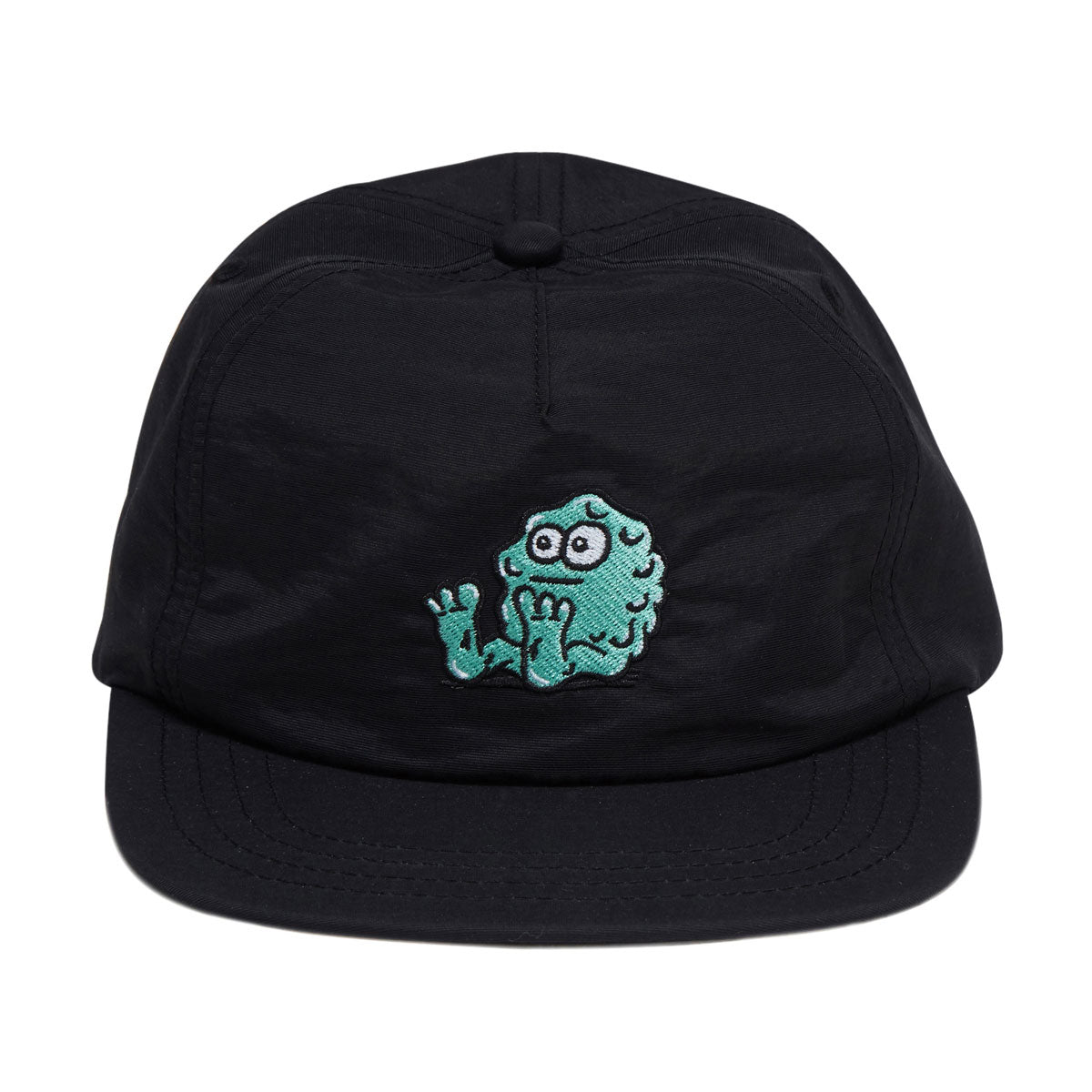 Snot Booger Logo Nylon Snapback Hat - Black image 3