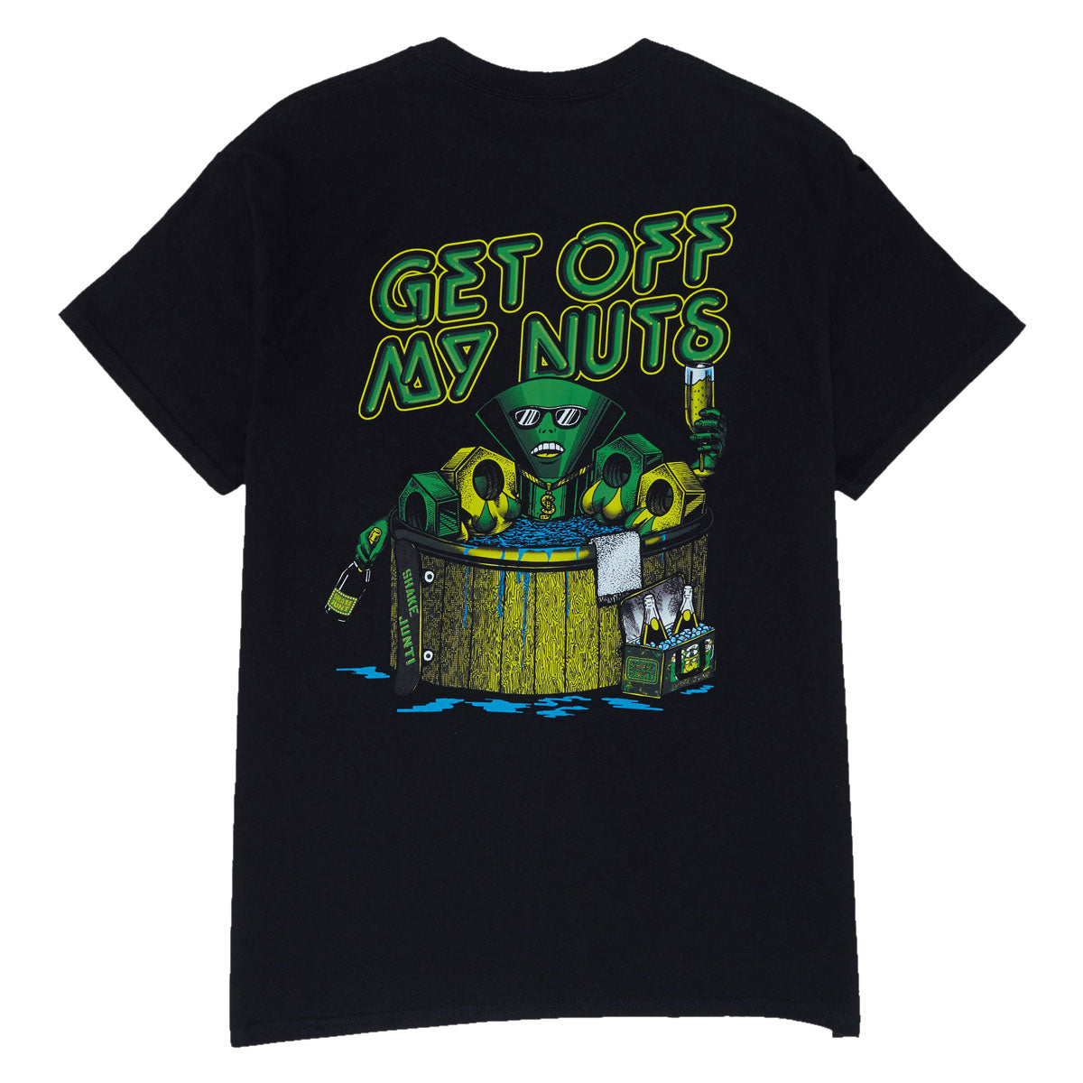 Shake Junt Get Off My Nuts 2 T-Shirt - Black image 1