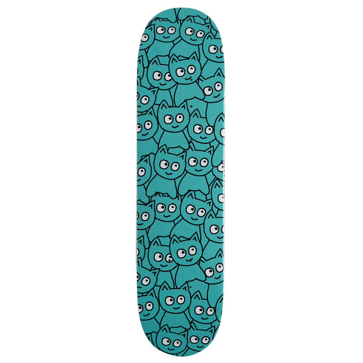 Meow Sticker Pile Skateboard Deck - Teal - 7.00