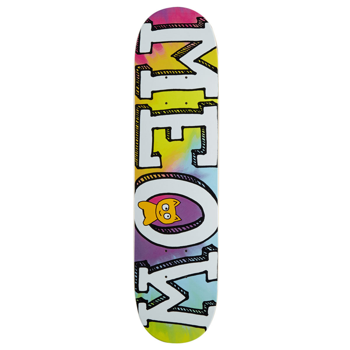 Meow Logo Skateboard Deck - Tie Dye - 7.00