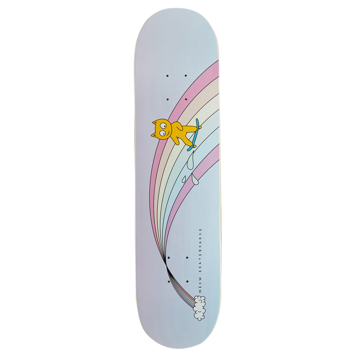 Meow Over The Rainbow Fade Skateboard Deck - 7.75