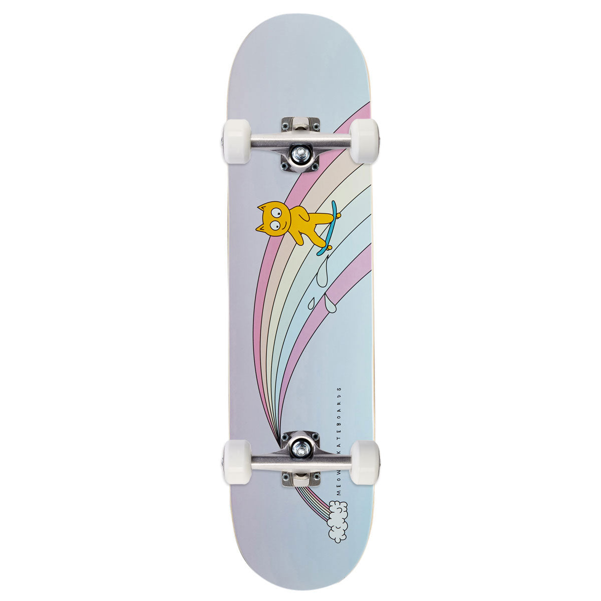 Meow Over The Rainbow Fade Skateboard Complete - 7.75