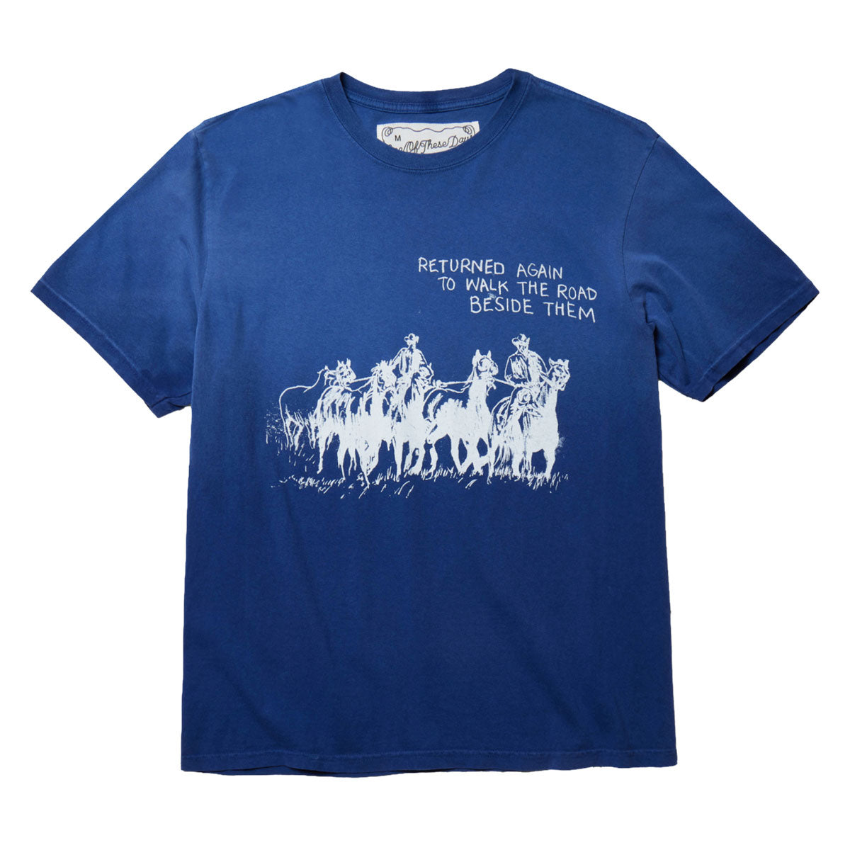 One Of These Days Return Again T-Shirt - Sun Faded Navy image 1