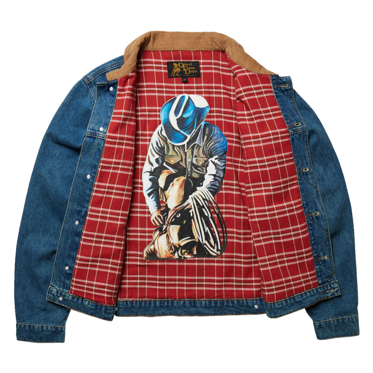 One Of These Days Lined Trucker Jacket - Washed Denim image 2