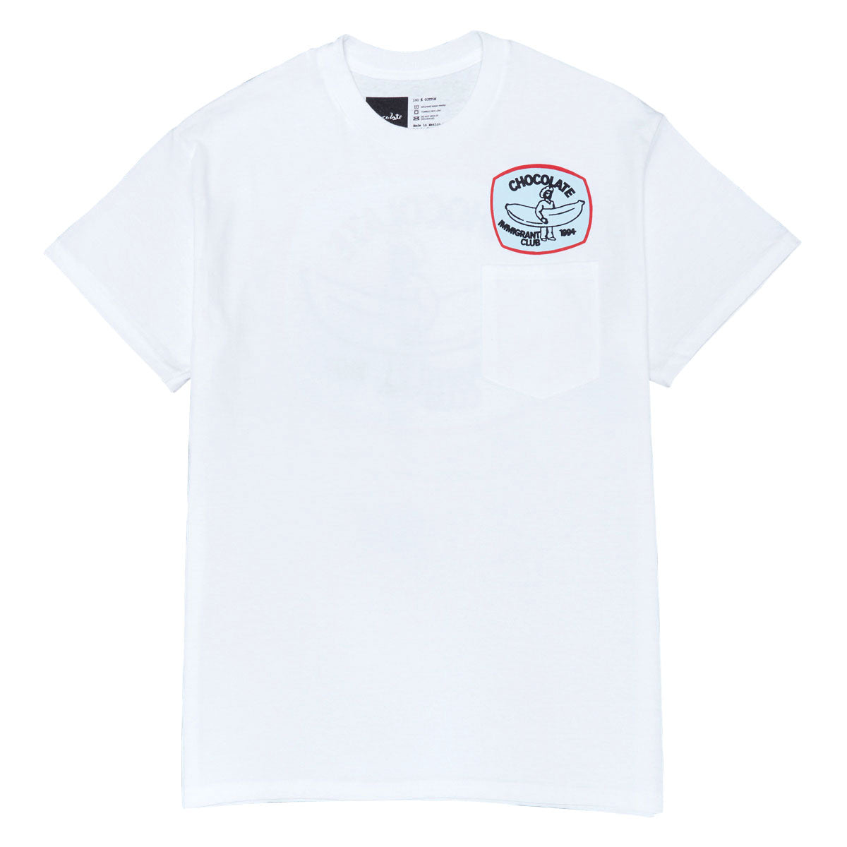 Chocolate Immigrant Club Pocket T-Shirt - White image 1