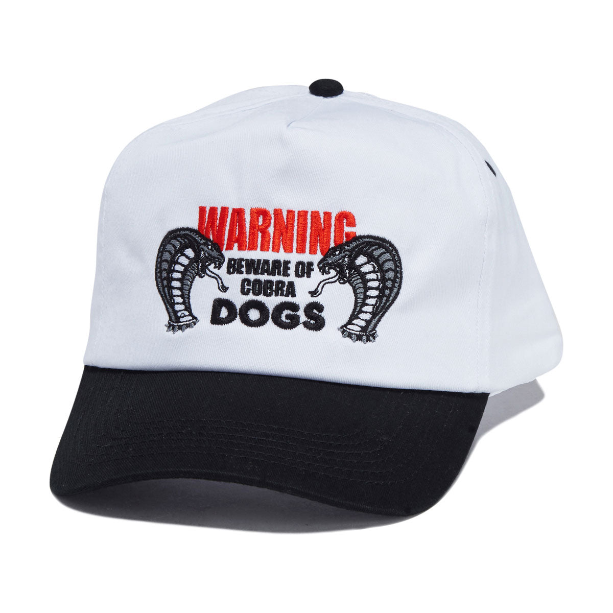Cobra Dogs Beware Snapback Hat - White/Black image 1