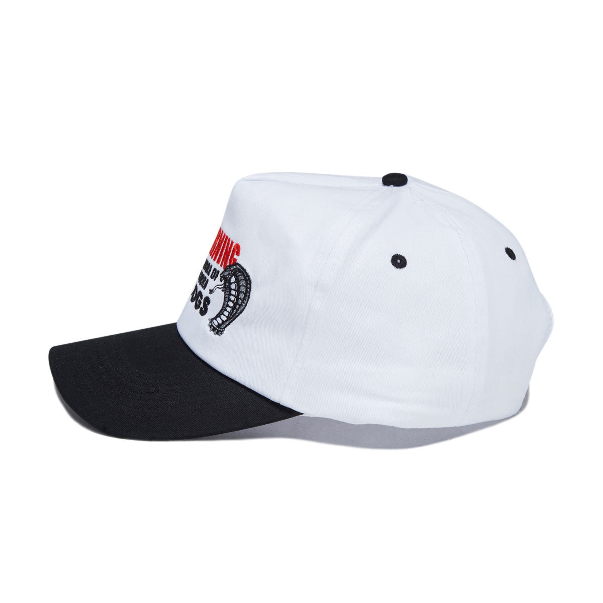 Cobra Dogs Beware Snapback Hat - White/Black image 3