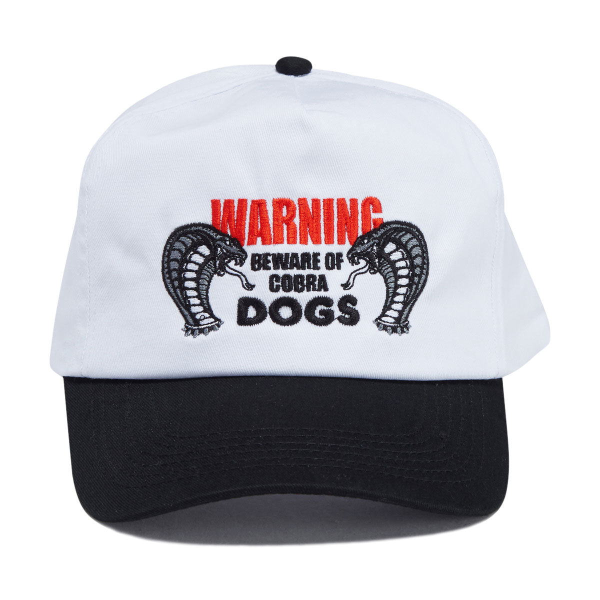 Cobra Dogs Beware Snapback Hat - White/Black image 5