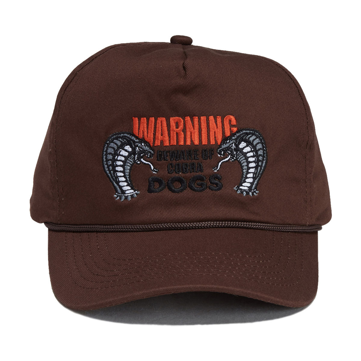 Cobra Dogs Beware Snapback Hat - Brown image 5
